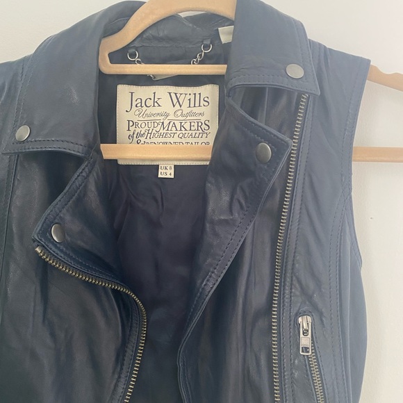 Jack Wills leather vest -size 4 - Picture 4 of 6